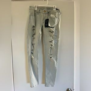 American Eagle light wash ripped jeans